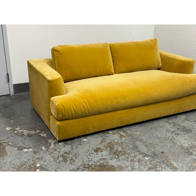 Bespoke Mohair Amber Sofa For Sale - Image 12 of 12