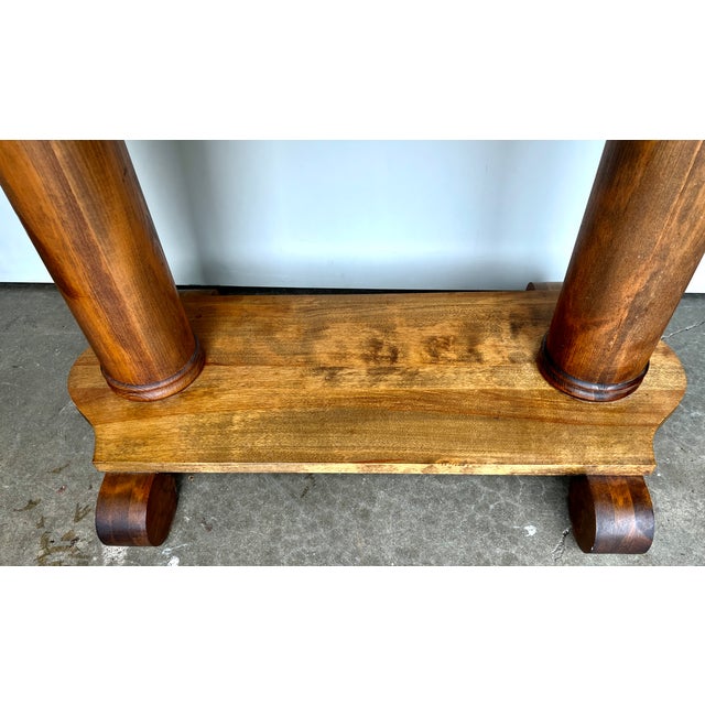 Early 1900s Oval Double Pedestal Library Table For Sale - Image 11 of 12