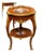 French Louis XV Side Table – Floral Inlay Top With Hand-Applied Gold Leaf Details For Sale