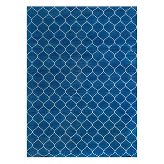 Contemporary Capri Indian Dhurrie Handmade Rug by Doris Leslie Blau For Sale