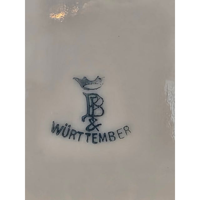 Antique German Bauer & Pfeiffer Hand-Painted Porcelain Collector Plate For Sale - Image 4 of 4
