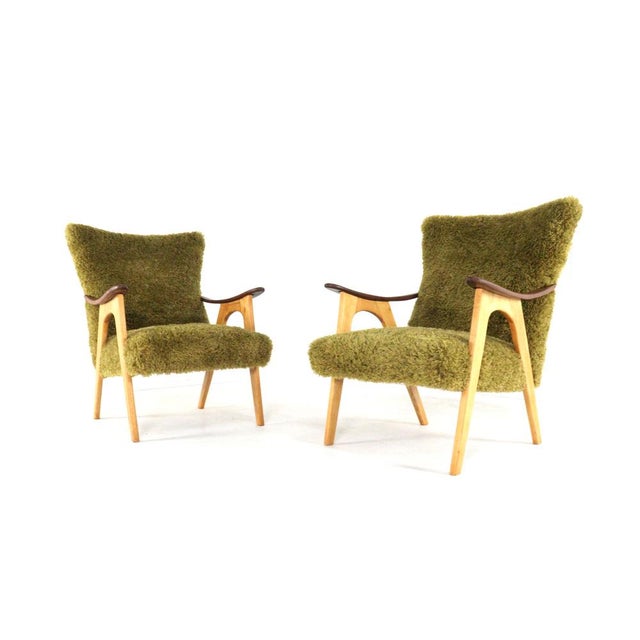 Two Tone Doodle Wing Lounge Chair For Sale - Image 10 of 15