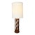 Mid-Century Modern Modeline Style Wavy Sculptural Walnut Ribbon Table Lamp With Drum Shade For Sale
