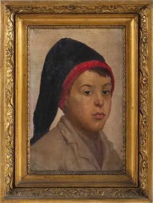 E. Pules, Portrait of a Campino Boy, Oil on Canvas
