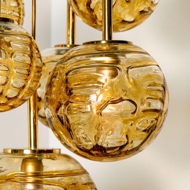 Cascade Fixture with Six Yellow Murano Glass Globes, 1960s For Sale - Image 10 of 18