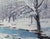Impressionist Original Oil Landscape, Forest Stream After Snowfall For Sale - Image 3 of 5
