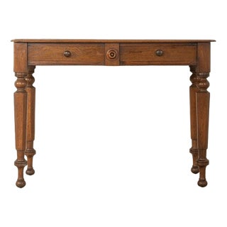 Antique Console Table with Fine Leather Writing Surface For Sale