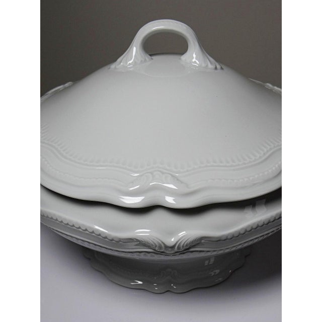 1950s White Porcelain Soup or Vegetable Dish attributed Barnardaud for Limoges, 1950s For Sale - Image 5 of 15