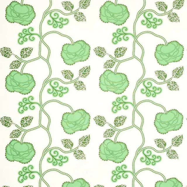Mid-Century Modern Sample - Schumacher X Neisha Crosland Queen Fruit Chintz Fabric in Jade For Sale - Image 3 of 3