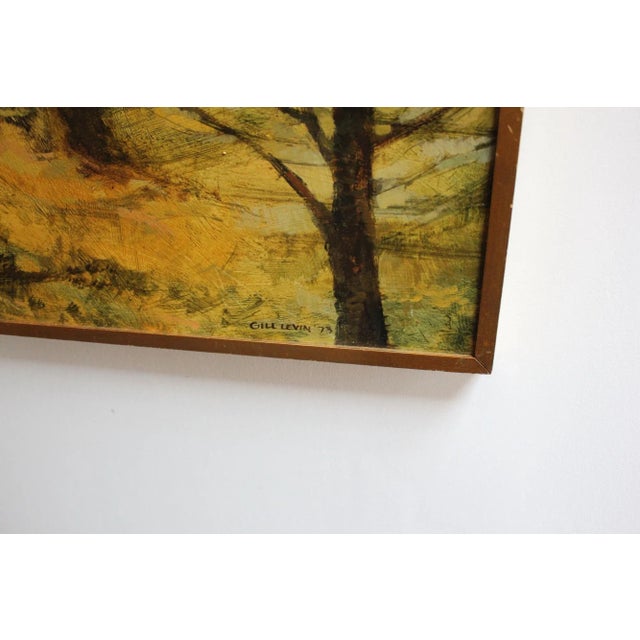 Gill Levin "Lakeside" Landscape Oil on Canvas For Sale - Image 11 of 12