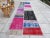 Red Mid 20th Century Colourful Oushak Hallway Runner Rug For Sale - Image 8 of 10