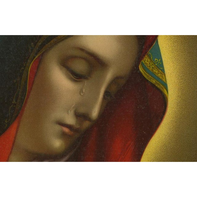 Mater Dolorosa, Sorrowful Mother, 1899, German Chromolithograph For Sale - Image 4 of 10