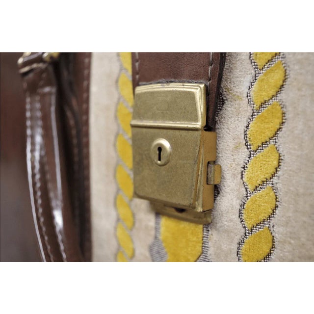 Vintage Brown Suitcase, 1950s For Sale - Image 4 of 7