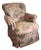 Traditional 1990s Highland House Floral Slipcovered Swivel Armchair With Skirt & Casters For Sale - Image 3 of 12