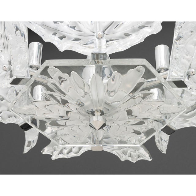Lalique Crystal "Champs-Elysees" Two-Tier Chandelier For Sale - Image 10 of 12
