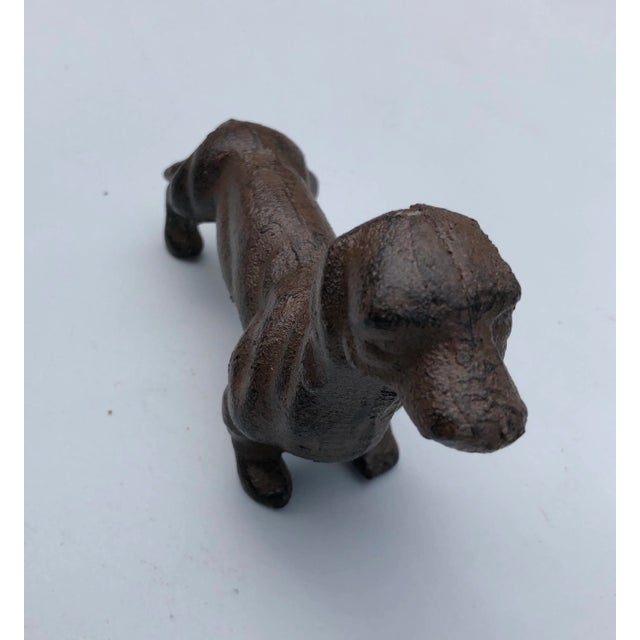 Metal Iron Dachshund Decoration Paperweight M For Sale - Image 7 of 9