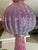 Large Barbini Murano Fuchsia Glass Bubbles Ribbed Table Lamp For Sale - Image 10 of 12