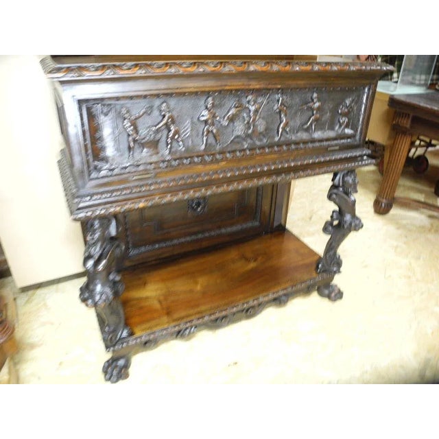 Antique Baroque Cabinet in Walnut, 1880 For Sale - Image 14 of 18