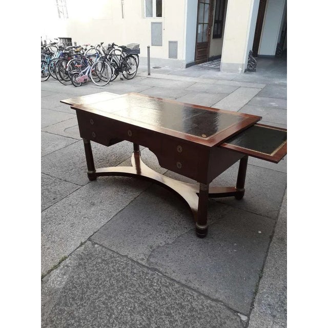 Cuban Empire Mahogany Desk with Gilt Bronze For Sale - Image 5 of 11