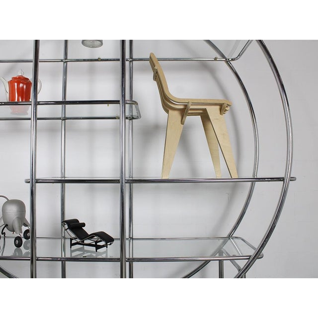 Round Chrome Display Cabinet, 1960s For Sale - Image 9 of 12