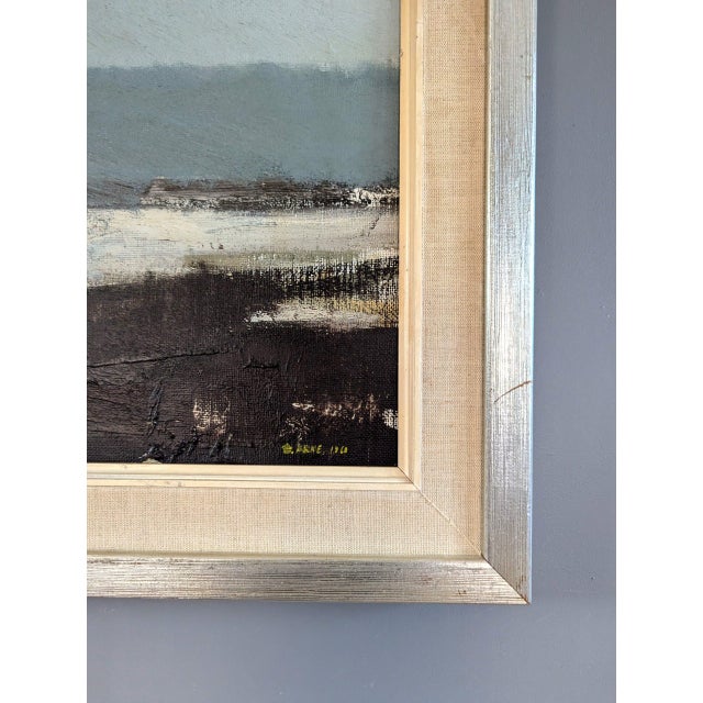 1960 Mid-Century Modern 'Fading Tide' Vintage Original Abstract Coastal ...