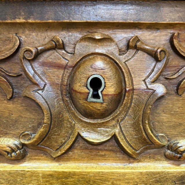 Wood Vintage Neo-Renaissance Desk, 1950 For Sale - Image 7 of 18