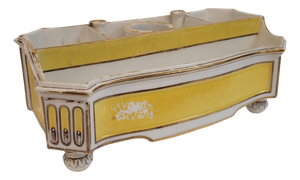 Yellow and Gold Writing Set in Porcelain, 1800s