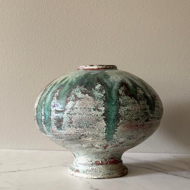 Large Drip Glaze Ceramic Studio Pottery Vase, C. 1972 Chairish