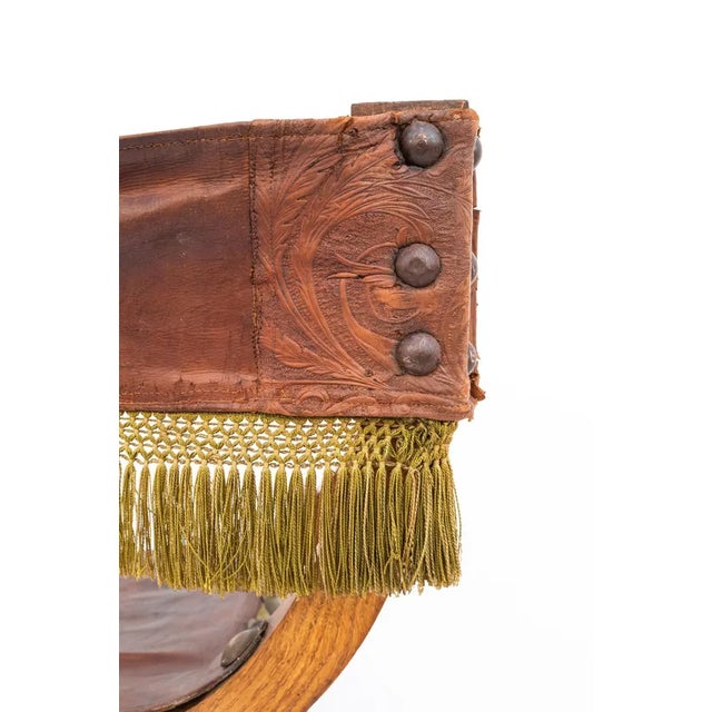 Brown Savonarola Chair, 1900s For Sale - Image 10 of 11