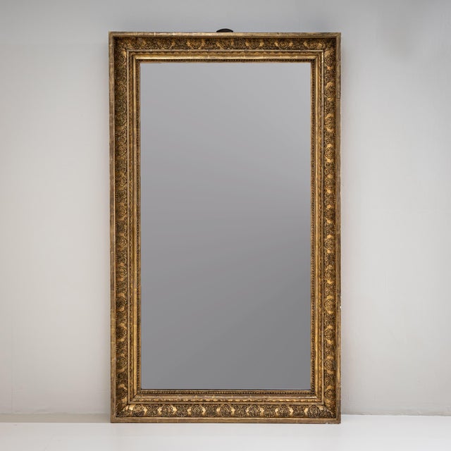 Wood Early 19th Century Gilded Empire Wall Mirror For Sale - Image 7 of 7