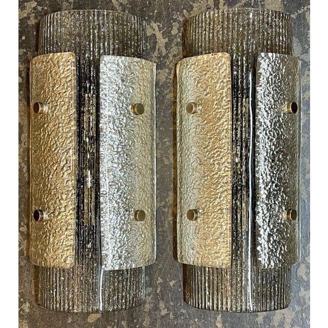 Glass Murano Layered Sconces For Sale - Image 7 of 7