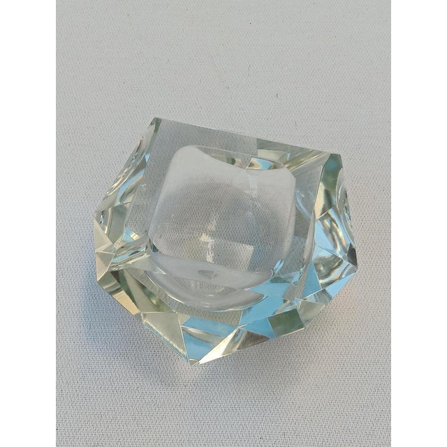 Clear Faceted Murano Ashtray, 1970s For Sale - Image 7 of 7