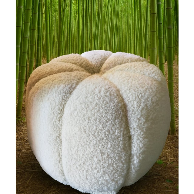 Modern DesignXQ Isa Boucle Ottoman For Sale - Image 3 of 8