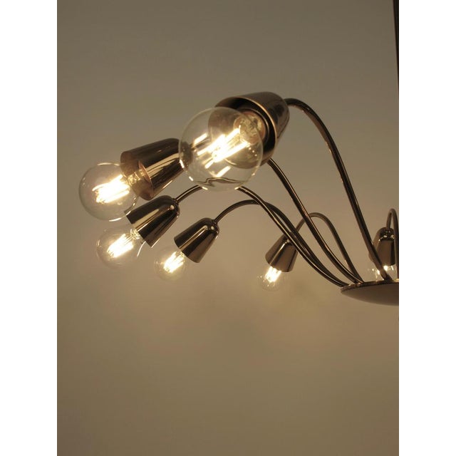 Mid-Century Brass Chandelier from Rupert Nikoll, Austria, 1961 For Sale - Image 9 of 16