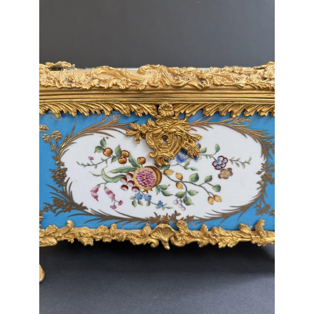 19th Century Porcelain and Gilt Bronze Casket, France For Sale - Image 11 of 18