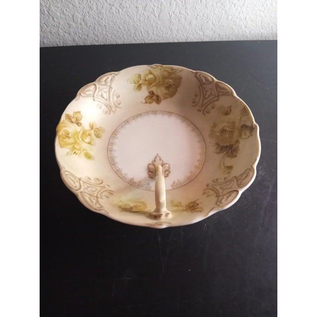 Vintage 1950s Clarion Pattern Porcelain Nappy Dish For Sale - Image 4 of 8