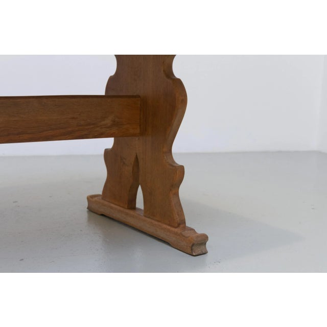 1960s Vintage Danish Brutalist Oak Dining Table, 1960s For Sale - Image 5 of 18