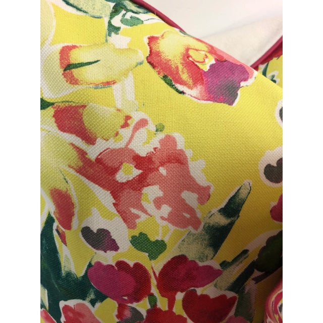 2020s Contemporary Floral Sunshine Pillows- a Pair For Sale - Image 5 of 8