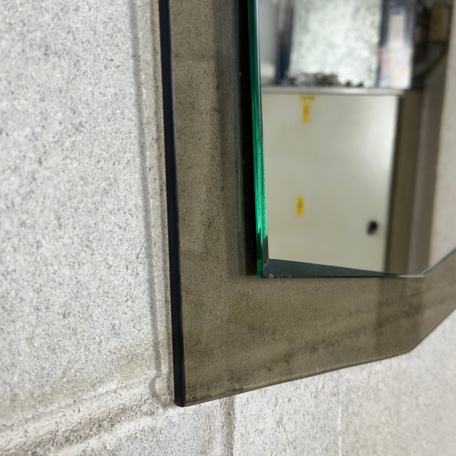 Smoked Glass Mirror from Fontana Arte, 1970s For Sale - Image 6 of 10
