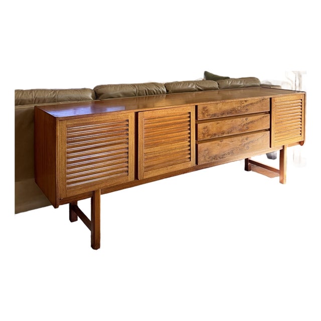 A Rare Scottish “Shetland”sideboard by a.h. McIntosh, Circa 1960s. Featuring Burl Drawers For Sale