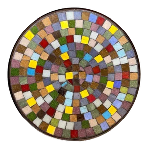 Mid 20th Century Danish Modern Colorful Mosaic Vide-Poche or Charger