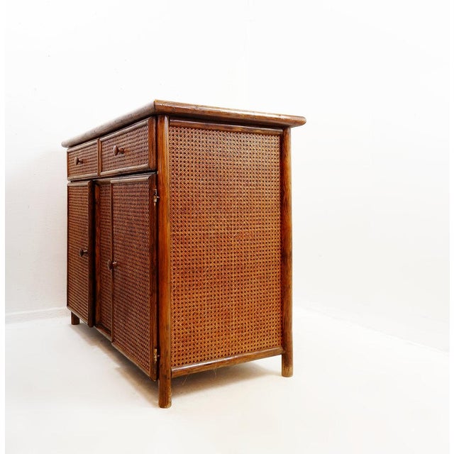 Mid-Century Bamboo and Cane Sideboard, 1960s For Sale - Image 10 of 16