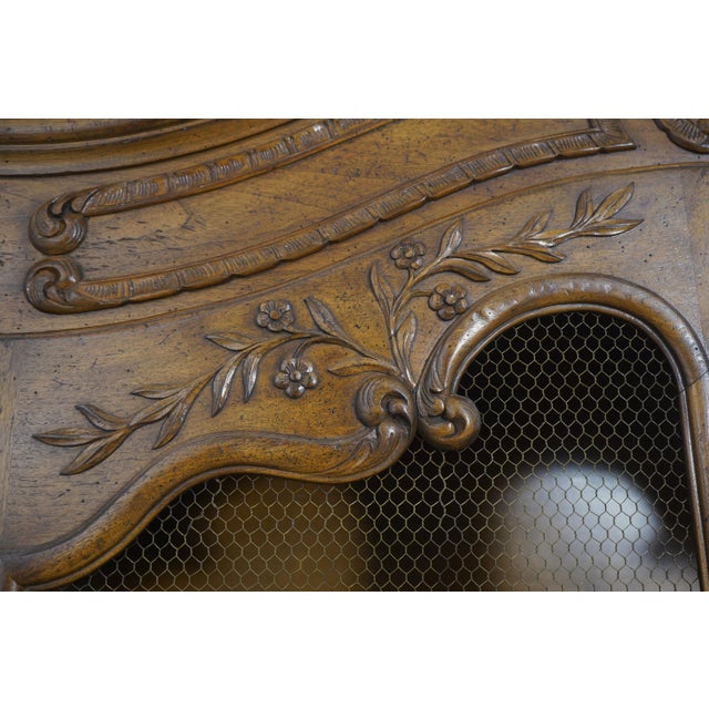 Walnut Country French Two-Door Armoire Wardrobe Cabinet For Sale - Image 12 of 18
