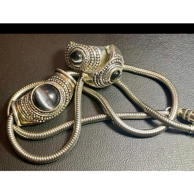 Mid-Century Modern 1960s Roman Jewelry Designer Necklace & Earrings Set For Sale - Image 3 of 6