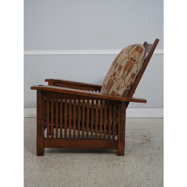 Mission Stickley Mission Oak Reclining Morris Chair For Sale - Image 3 of 18
