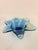 Murano Murano Glass Blue Flower Votive Holders For Sale - Image 4 of 8