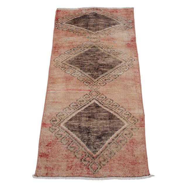 1970s Vintage Hand Knotted Small Rug For Sale - Image 4 of 15