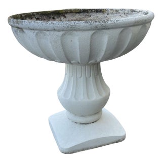 Antique Stone Flower Cup Planter, 1990s For Sale