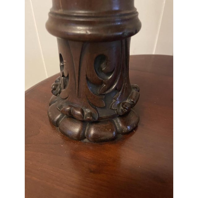 Large Antique Mahogany Oval Shaped Freestanding Serving/Console Table, 1860 For Sale - Image 13 of 15