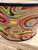 Retro Psychadelic Style Drum Lamp Shade With Navy Trim For Sale - Image 9 of 10